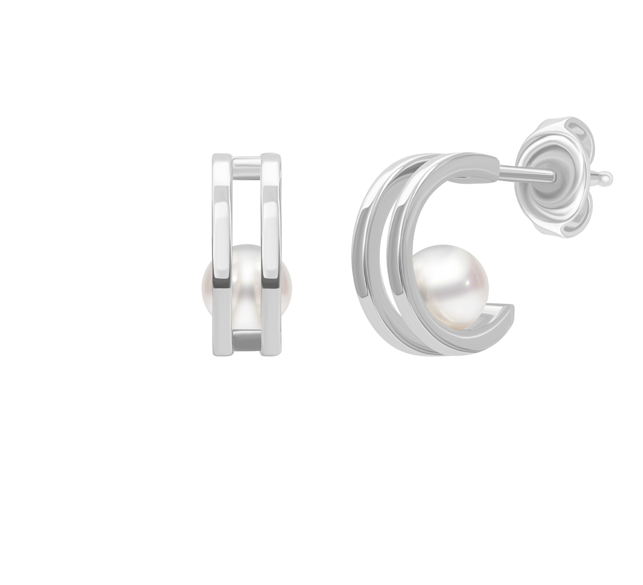 Серьги MIKIMOTO Classic MEQ 10160 AXXW - фото 2 – Mercury