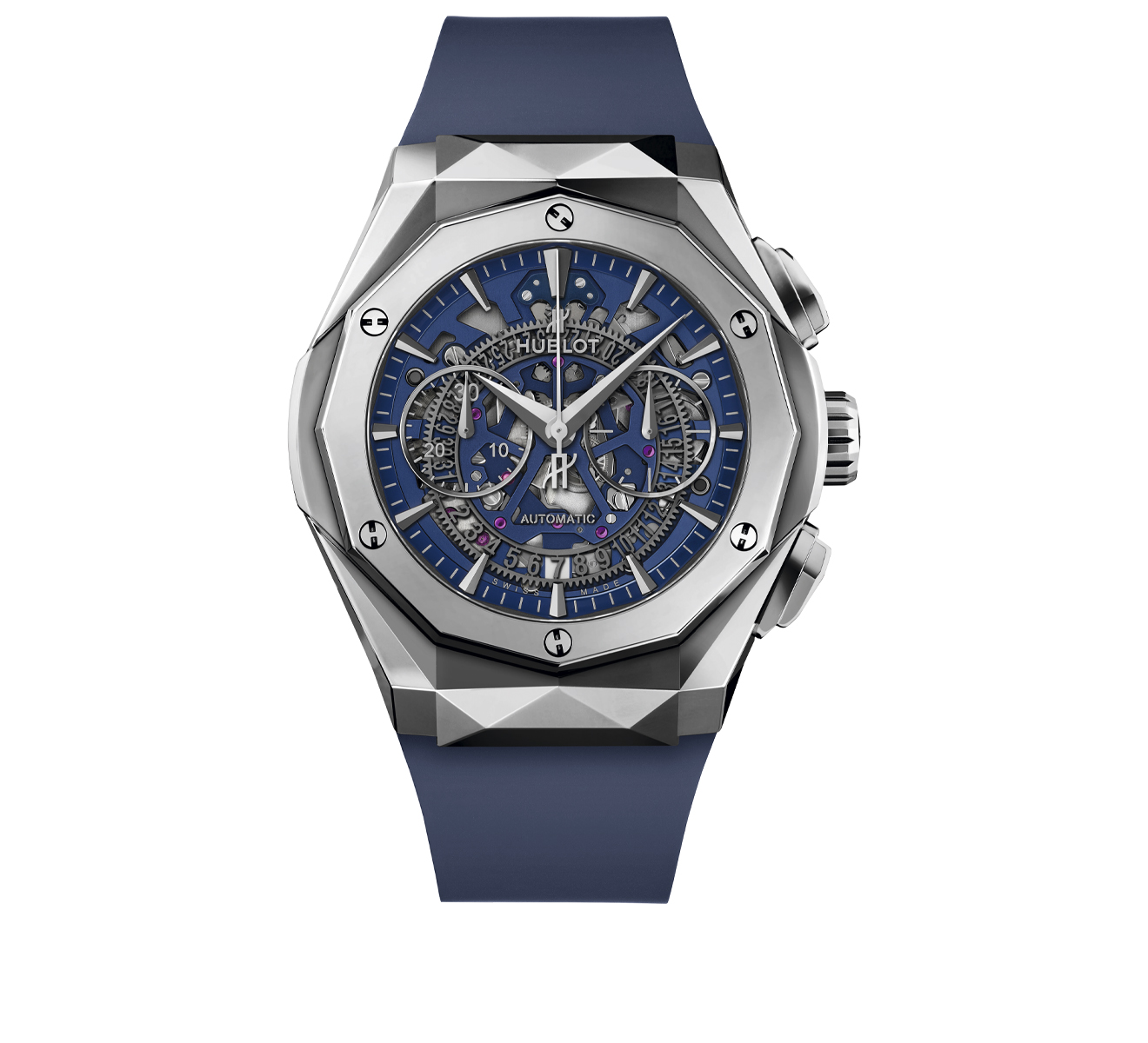 Часы Aerofusion Chronograph Orlinski Titanium Blue HUBLOT Classic Fusion 525.NX.5170.RX.ORL21 - фото 1 – Mercury