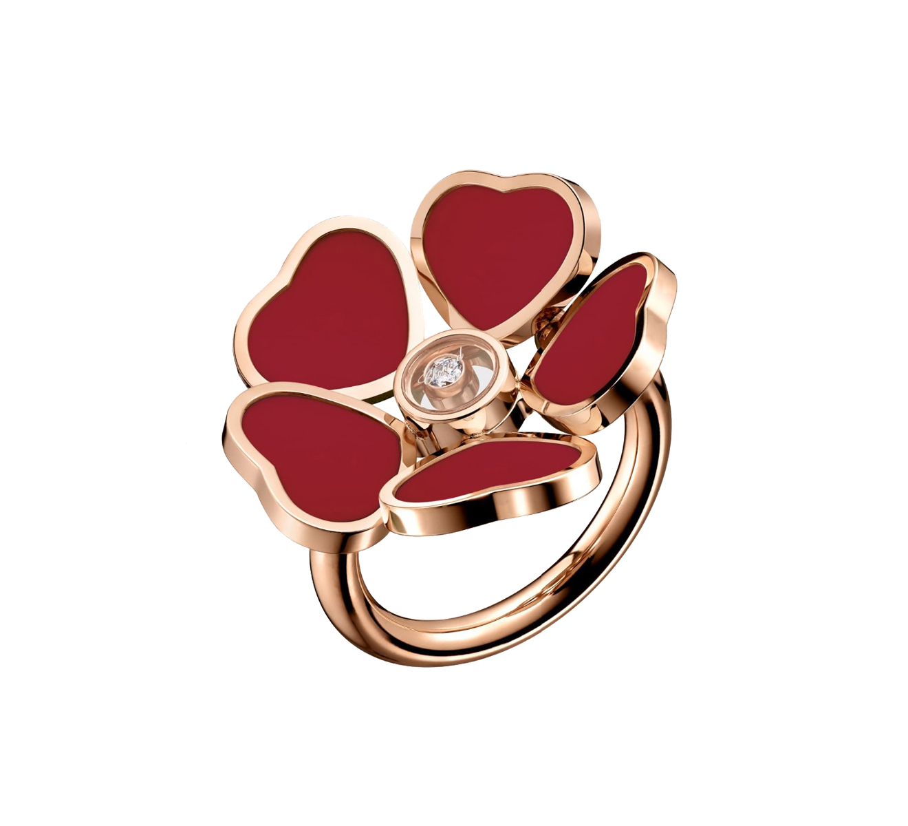 Кольцо Happy Hearts Flowers Chopard Happy Diamonds 82A085-5810 - фото 1 – Mercury