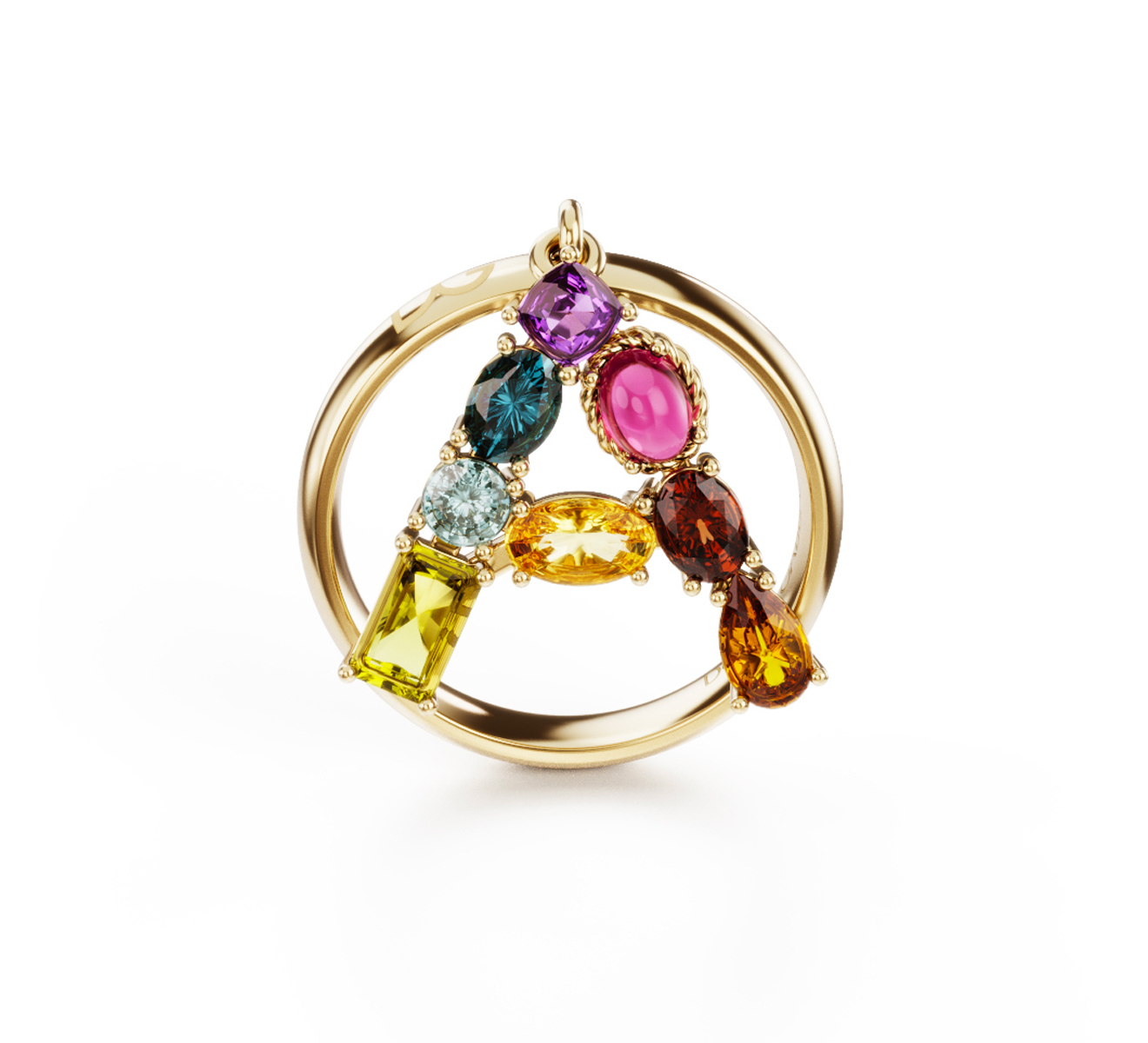 Кольцо DOLCE&GABBANA Rainbow alphabet WRMR1G WMIXA ZOO00 - фото 1 – Mercury