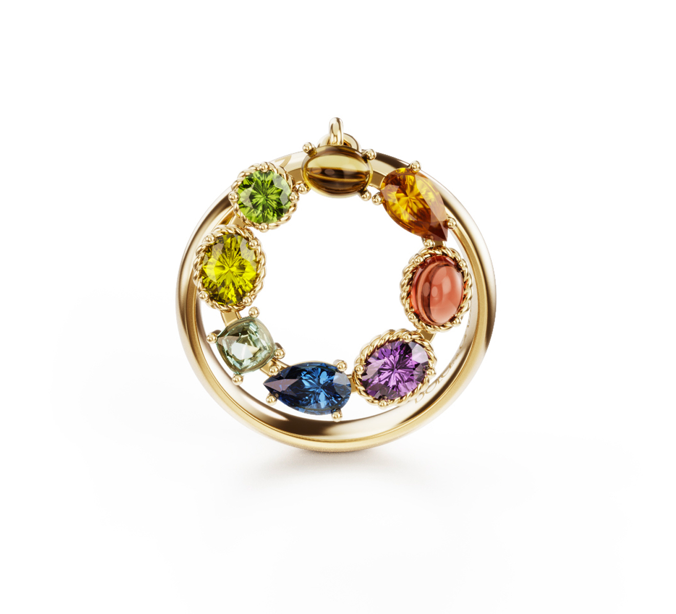 Кольцо DOLCE&GABBANA Rainbow alphabet WRMR1G WMIXO ZOO00 - фото 1 – Mercury