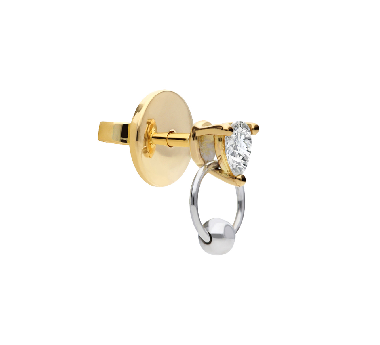 Серьга Delfina Delettrez Two In One TIO5012.A - фото 2 – Mercury