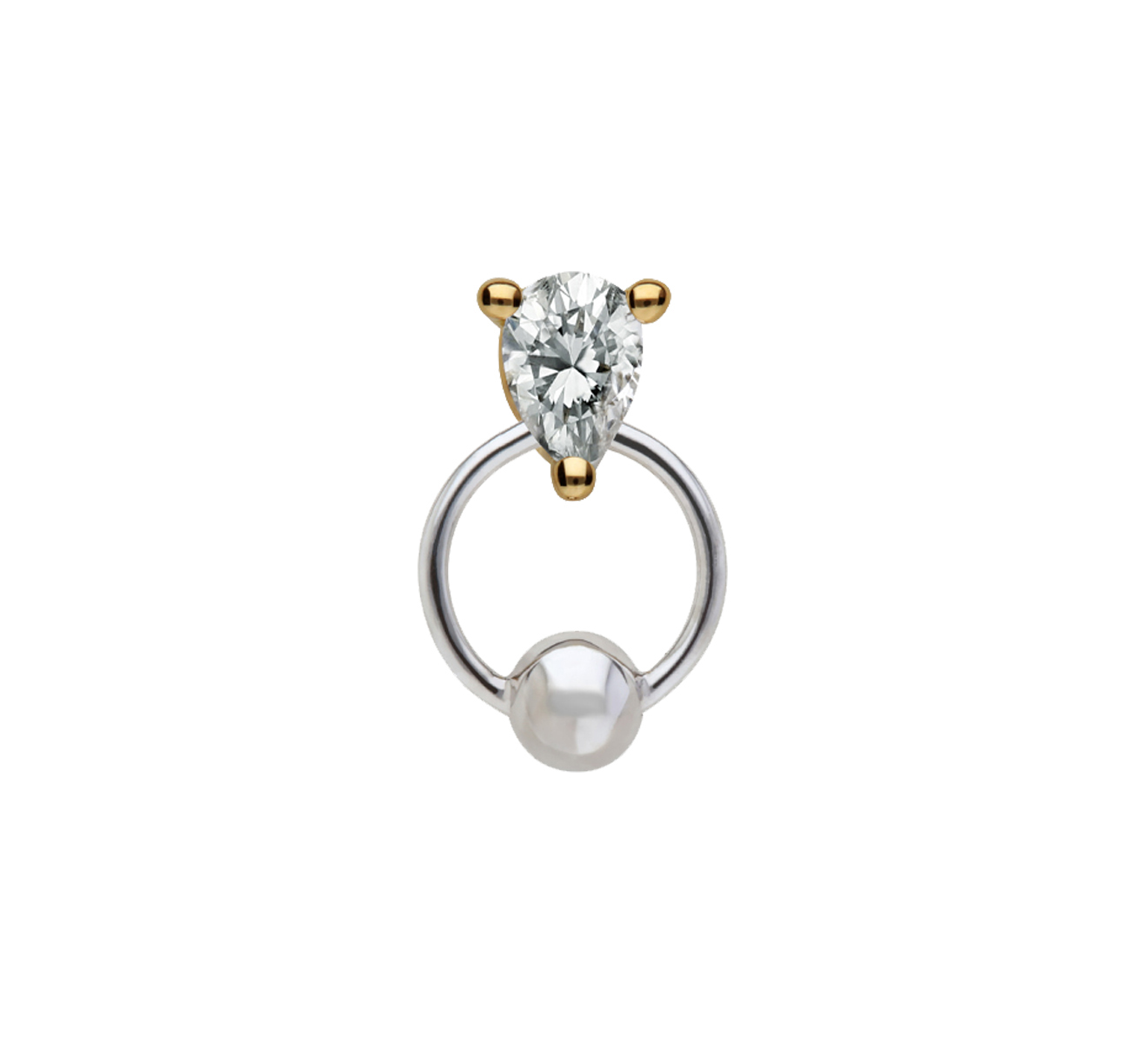 Серьга Delfina Delettrez Two In One TIO5012.A - фото 1 – Mercury