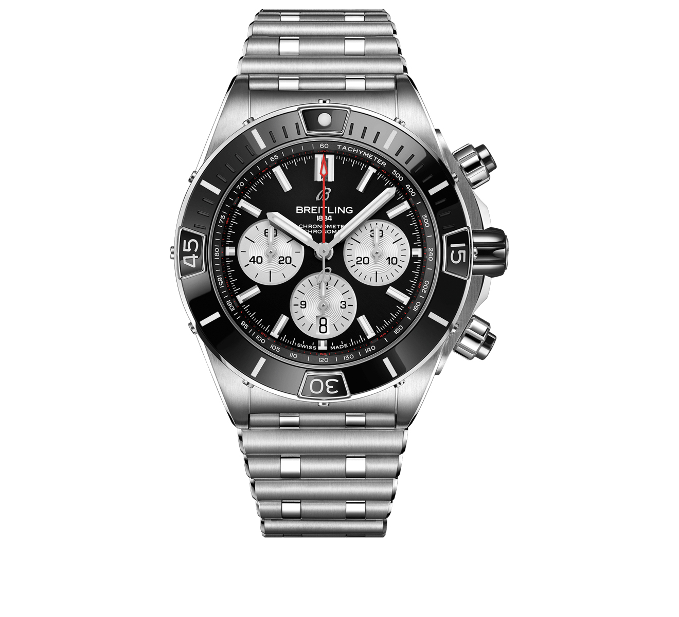 Часы Super Chronomat B01 44 Breitling Chronomat AB0136251B1A1 - фото 1 – Mercury