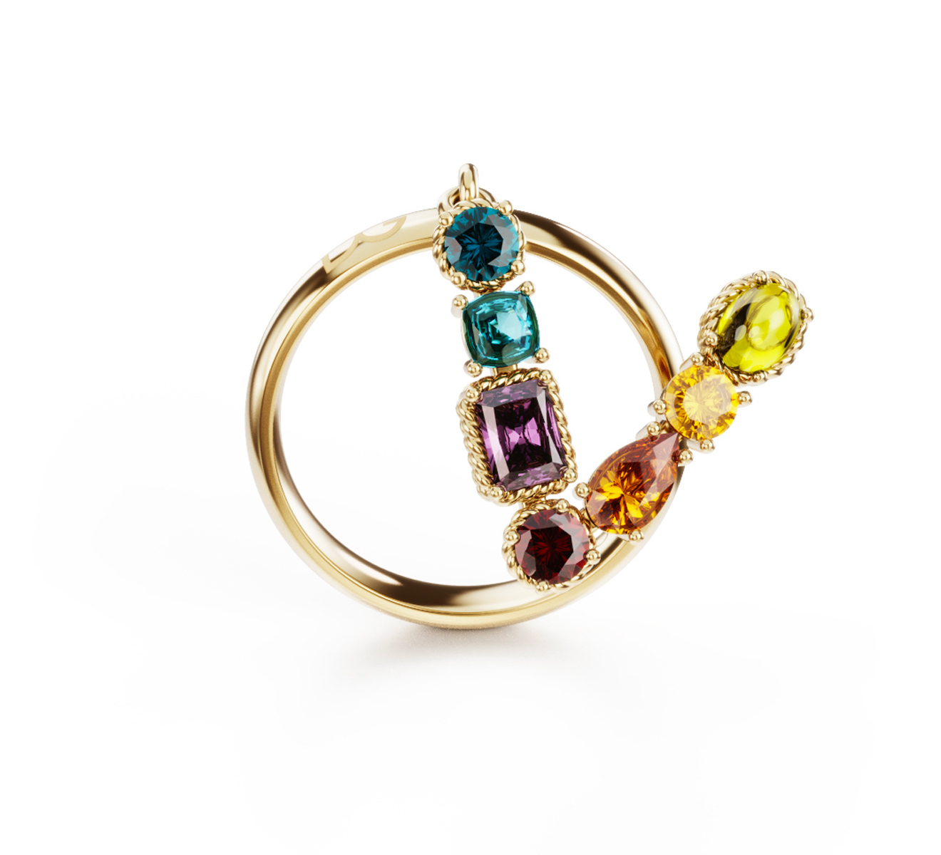 Кольцо DOLCE&GABBANA Rainbow alphabet WRMR1G WMIXV ZOO00 - фото 1 – Mercury