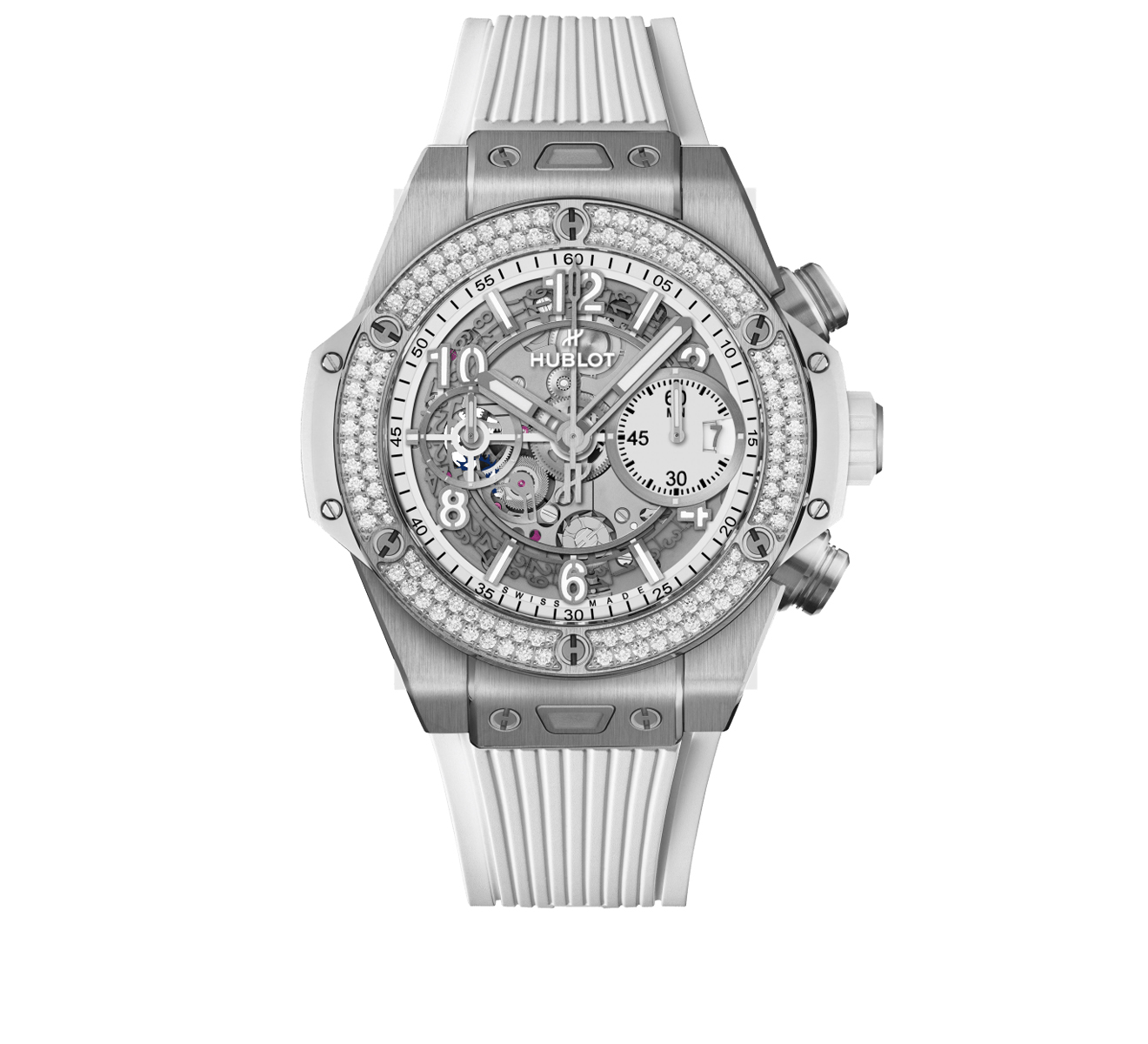 Часы Unico Titanium White Diamonds HUBLOT Big Bang 441.NE.2011.RW.1104 - фото 1 – Mercury