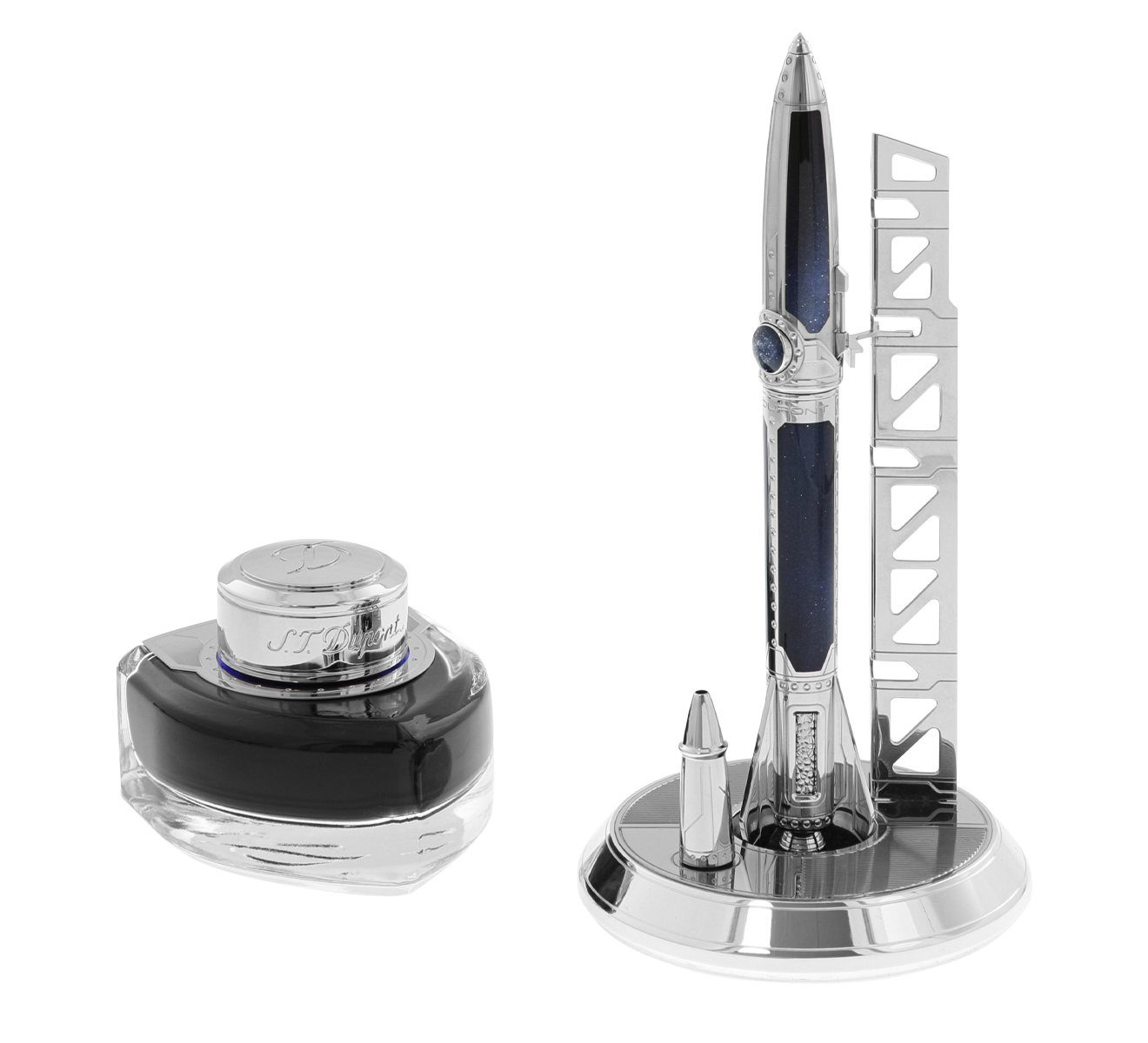 Набор Space Odyssey: ручка на подставке и чернильница S.T. Dupont Limited Edition 240768 - фото 1 – Mercury