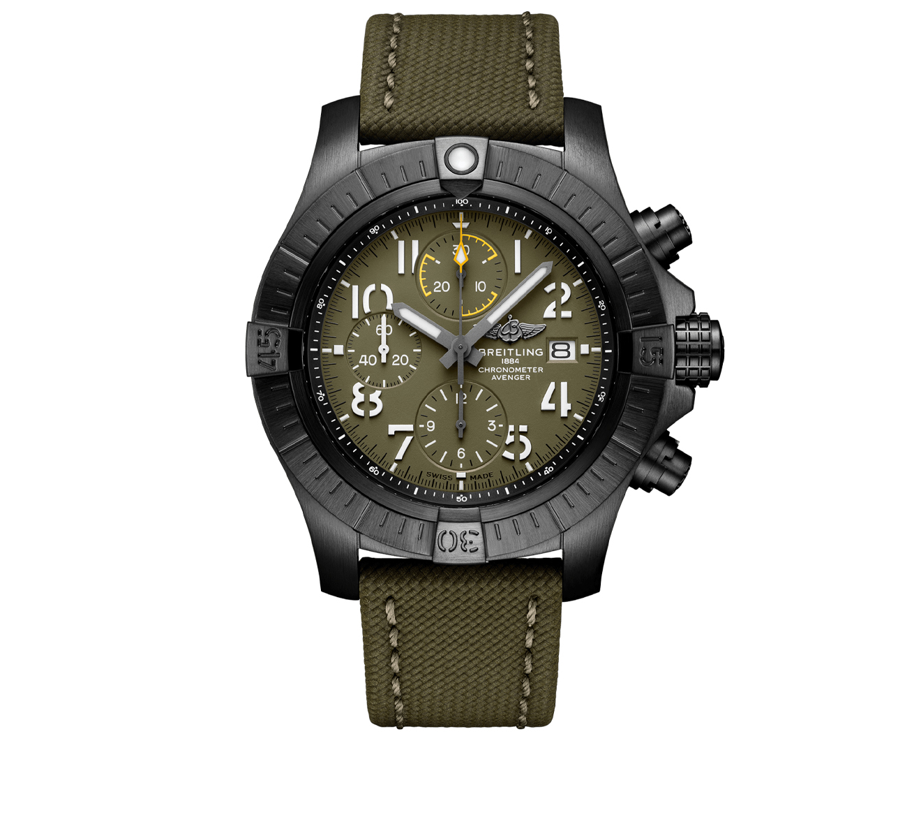 Часы Avenger Chronograph 45 Night Mission Breitling Avenger V13317101L1X2 - фото 1 – Mercury