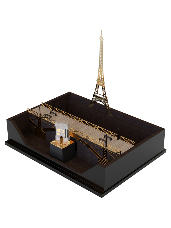 Набор: зажигалка на подставке S.T. Dupont Loves Paris