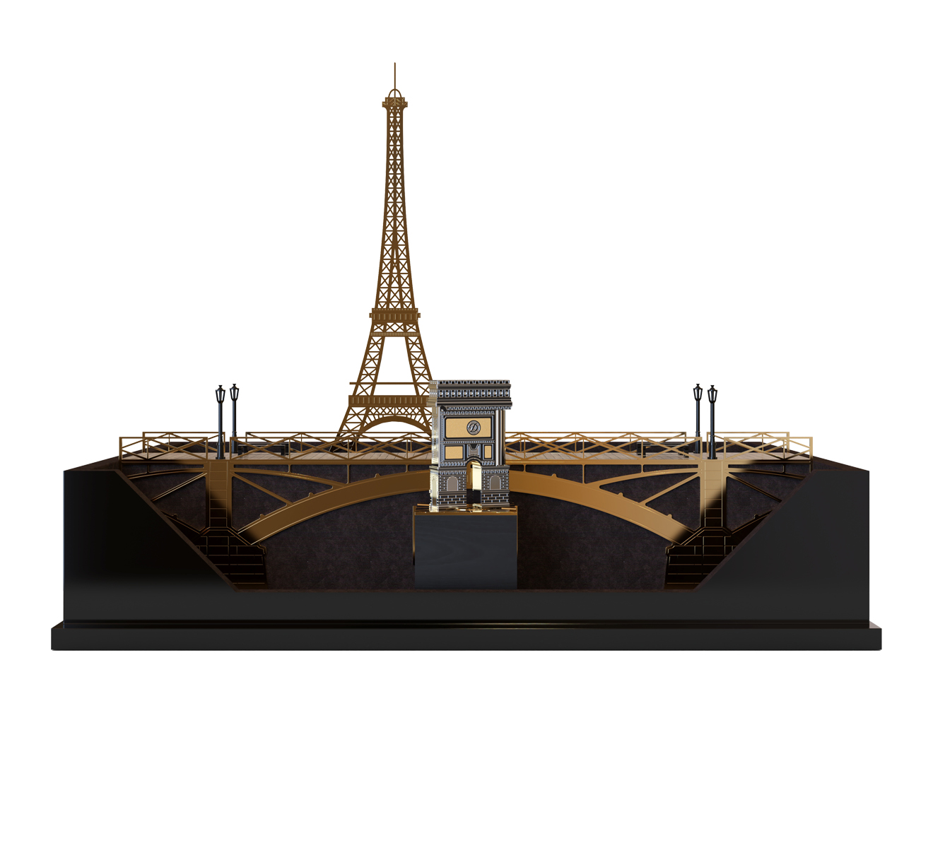 Набор: зажигалка на подставке S.T. Dupont Loves Paris S.T. Dupont Limited Edition 16347 - фото 2 – Mercury