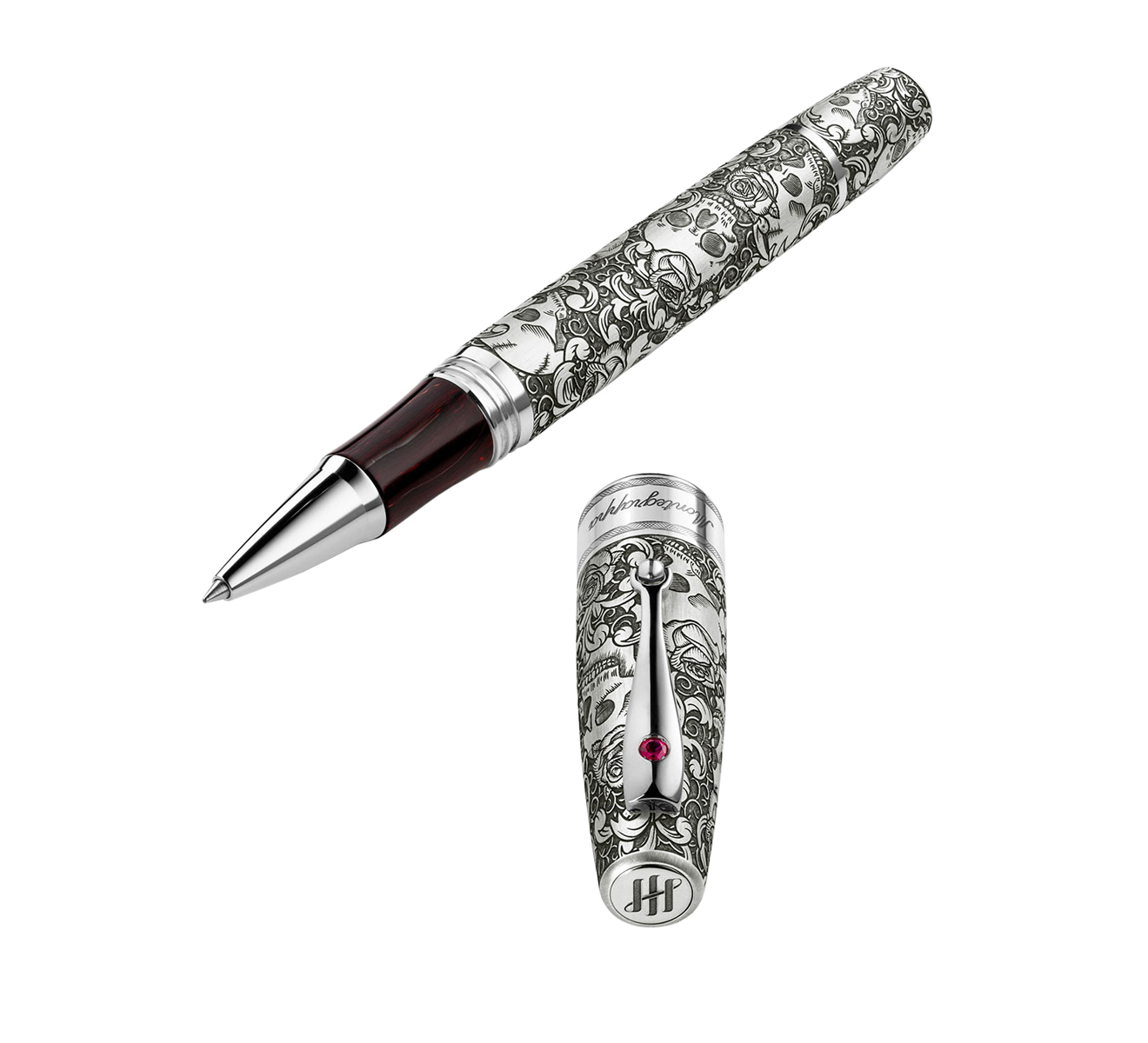 Ручка-роллер Montegrappa Skull&Roses ISSKNRSE - фото 4 – Mercury