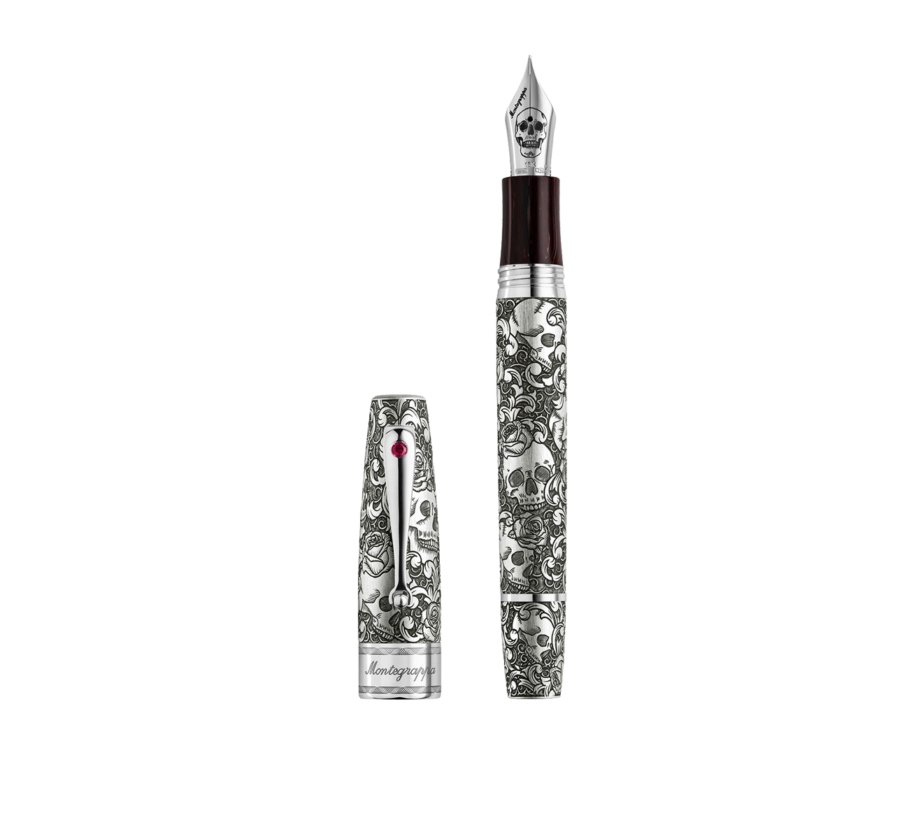 Перьевая ручка Montegrappa Skull&Roses ISSKN3SE - фото 1 – Mercury