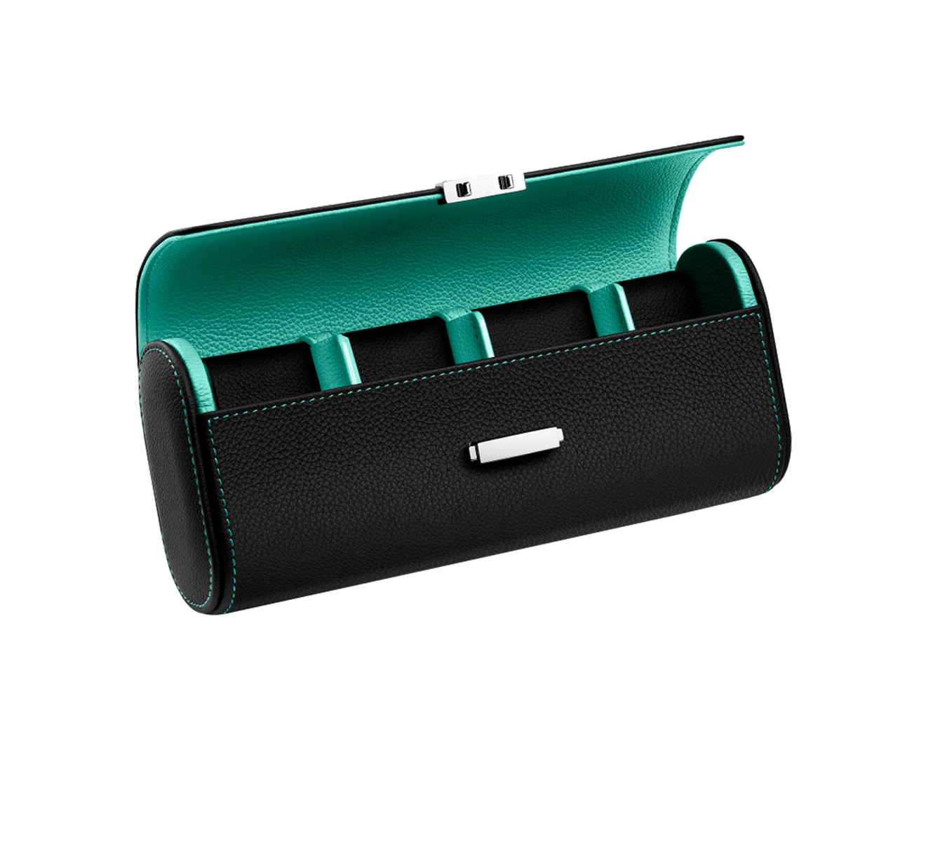 Футляр для часов SCATOLA del TEMPO Watch Cases POCHETTE BLACK/BLUE TIFFANY - фото 1 – Mercury