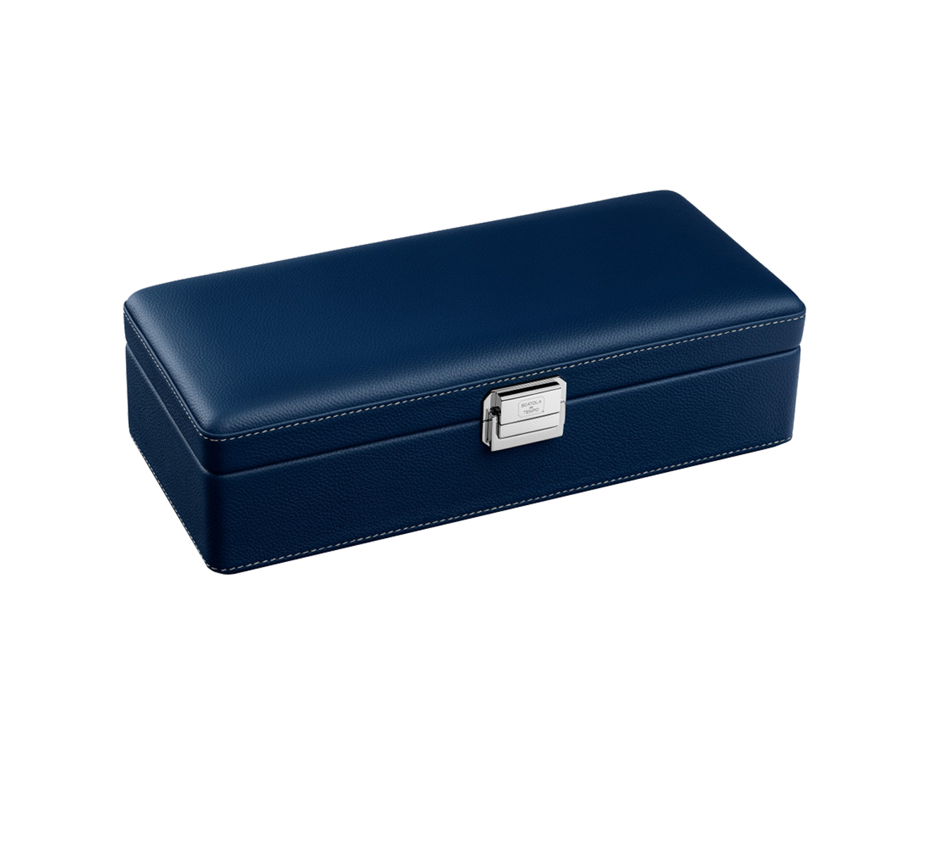 Коробка для хранения часов SCATOLA del TEMPO Watch Cases VALIGETTA 4 BLUE/OFF-WHITE - фото 2 – Mercury