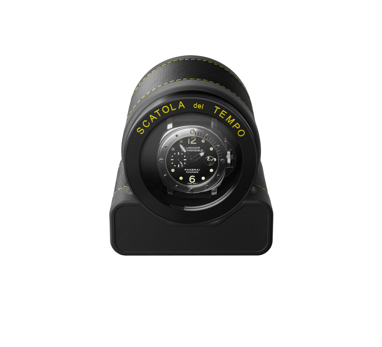 Коробка для часов с автоподзаводом SCATOLA del TEMPO Watch Winders ROTOR ONE RACING YELLOW + BLACK/YELLOW - фото 2 – Mercury