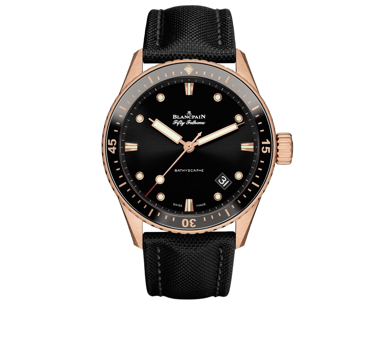 Часы Fifty Fathoms Bathyscaphe Blancpain Fifty Fathoms 5000 36S30 B52B - фото 1 – Mercury