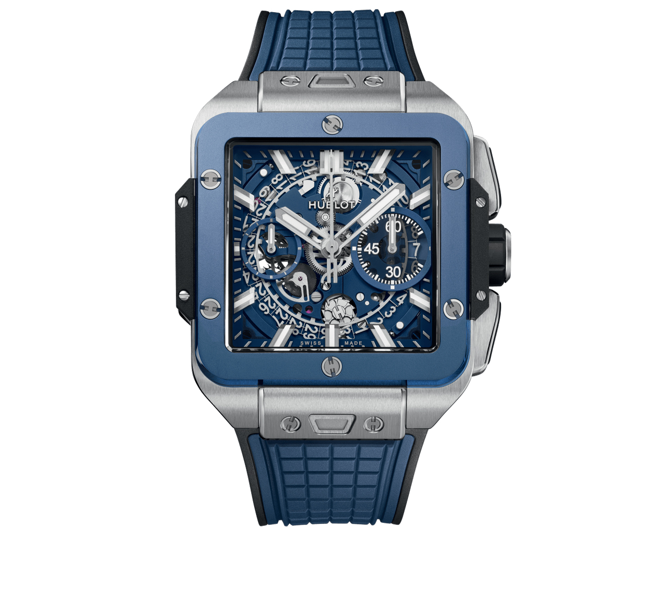 Часы Square Bang Unico Titanium Blue Ceramic HUBLOT Square 821.NL.5170.RX - фото 1 – Mercury