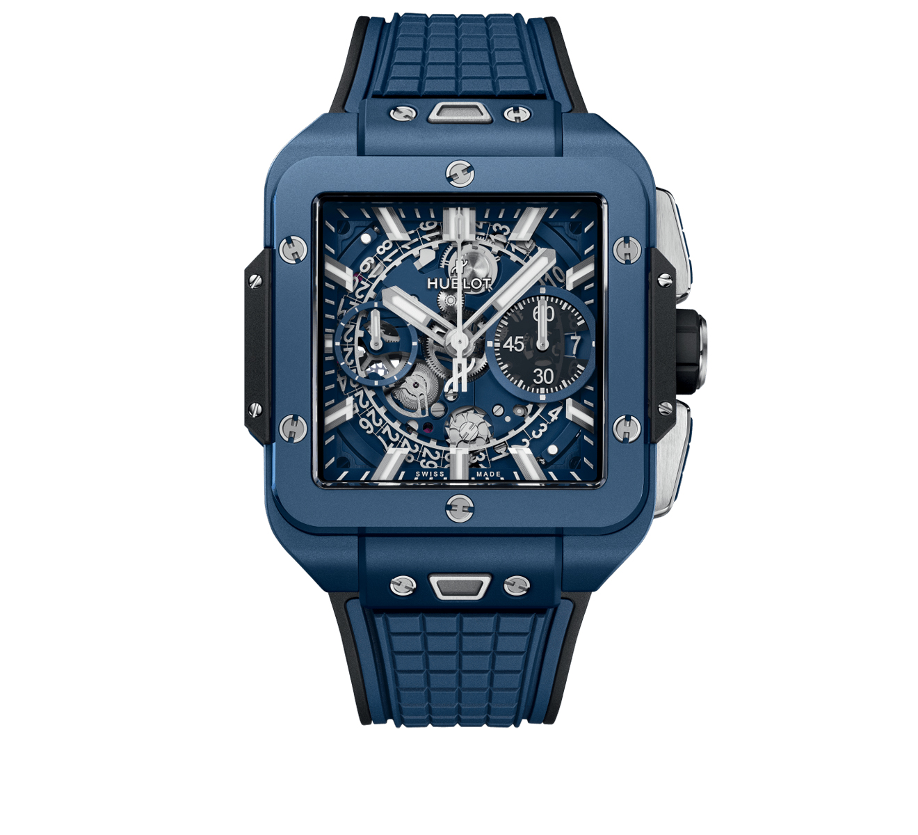 Часы Unico Blue Ceramic HUBLOT Square Bang 821.EX.5170.RX - фото 1 – Mercury