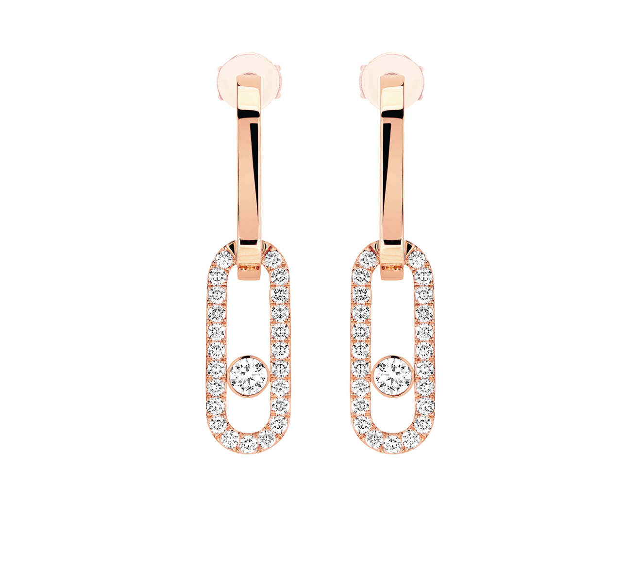 Серьги MESSIKA Move Link 12469-PG - фото 1 – Mercury