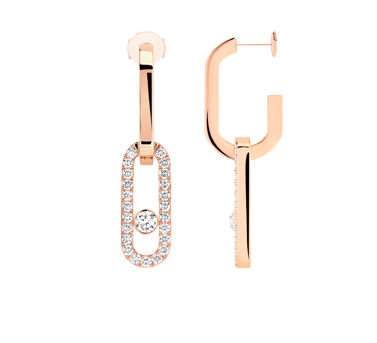 Серьги MESSIKA Move Link 12469-PG - фото 2 – Mercury