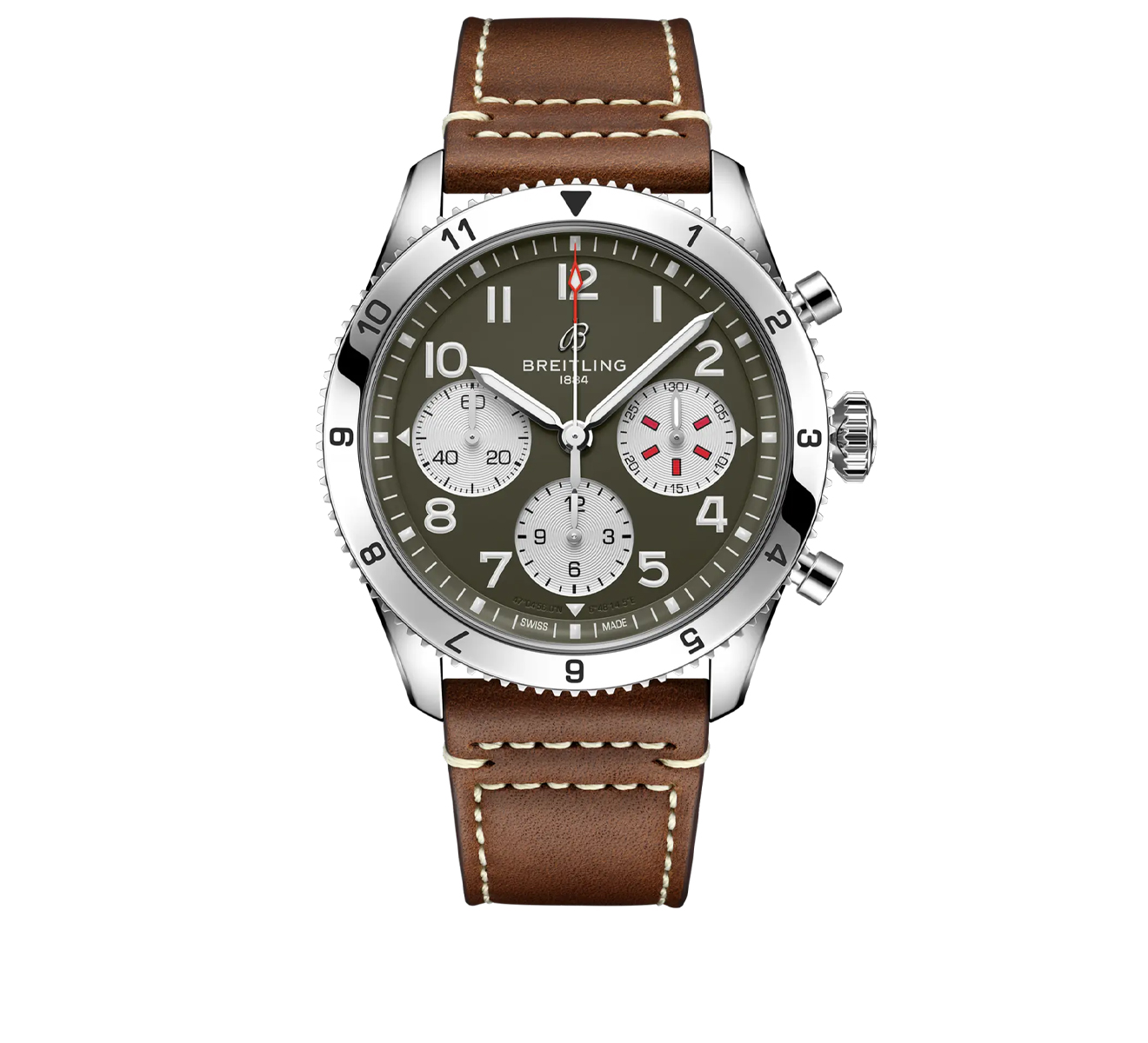Часы Classic Avi Chronograph Curtiss Warhawk Breitling Classic Avi A233802A1L1X1 - фото 1 – Mercury
