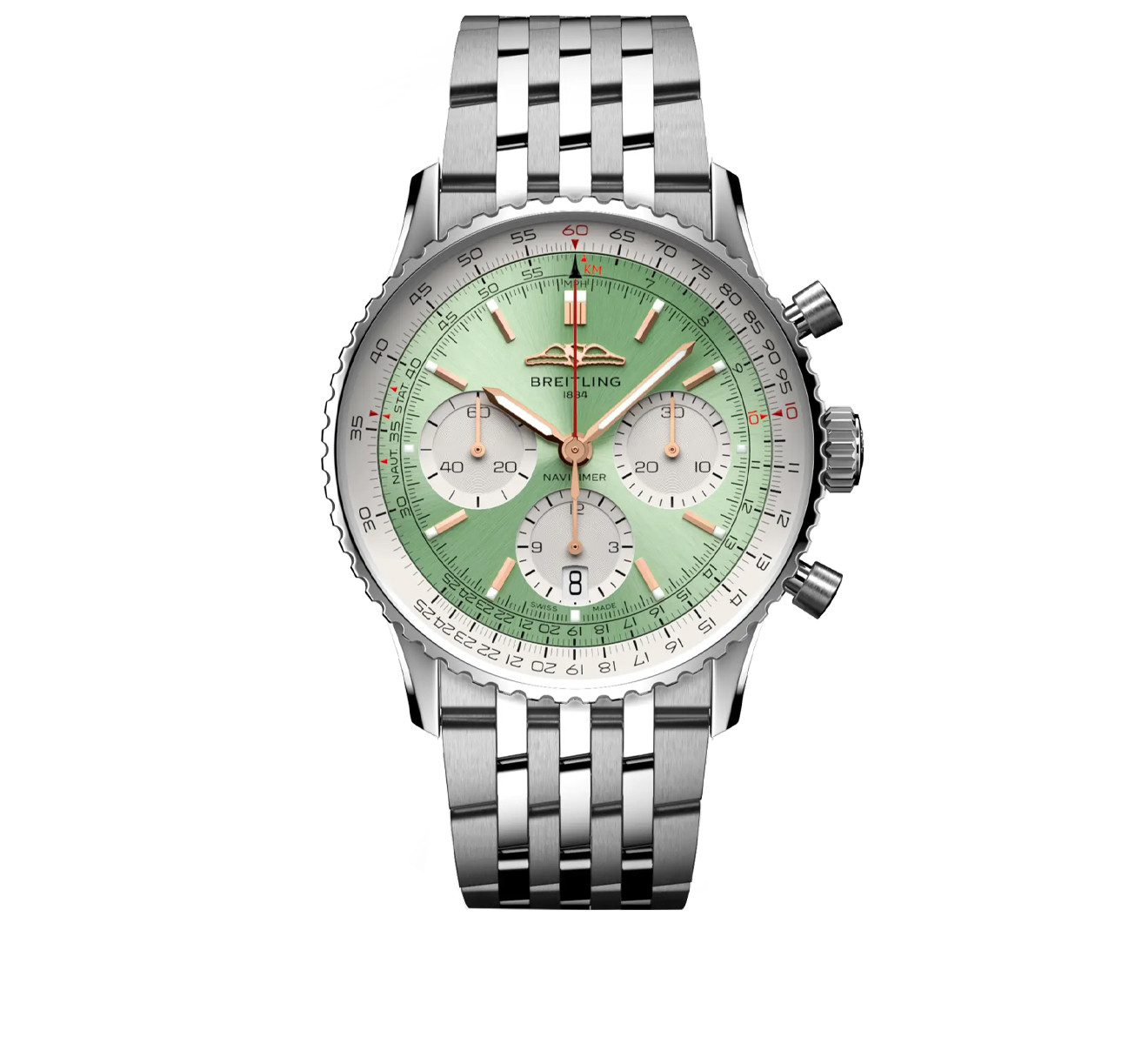 Часы Navitimer B01 Chronograph Breitling Navitimer AB0139211L1A1 - фото 1 – Mercury