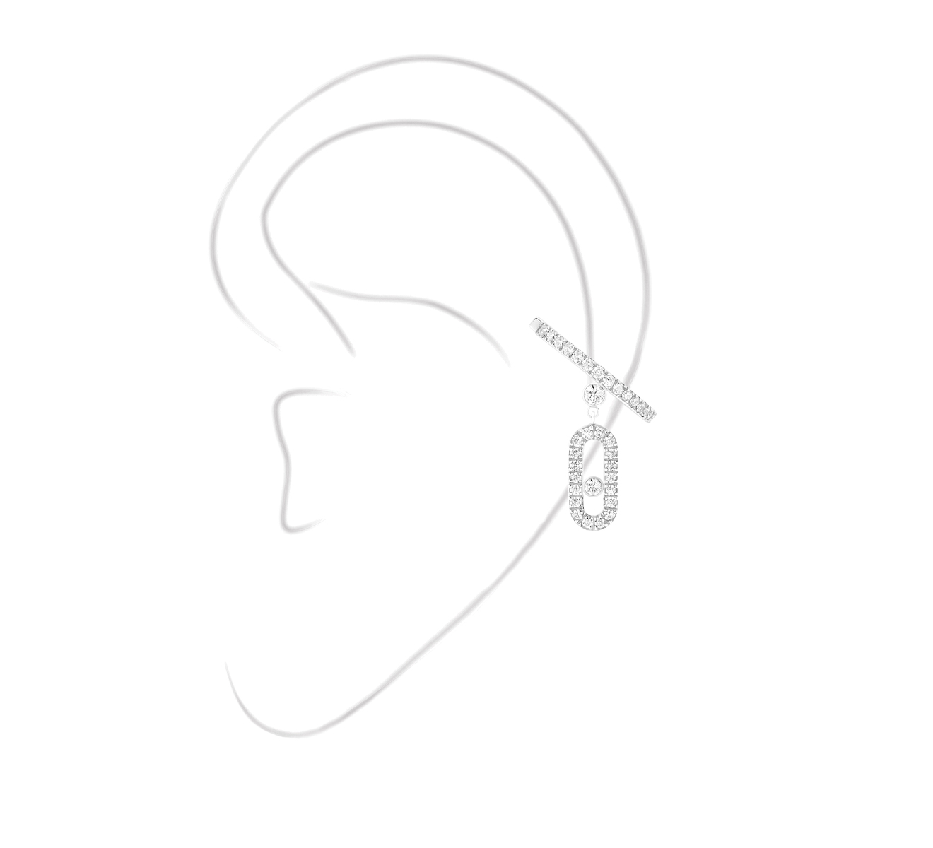Серьга MESSIKA Move Uno 11162-WG - фото 2 – Mercury