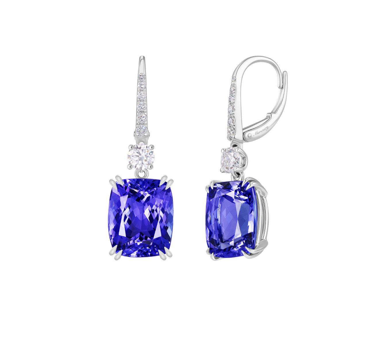 Серьги Mercury Gems ME32042WDTANZ - фото 2 – Mercury