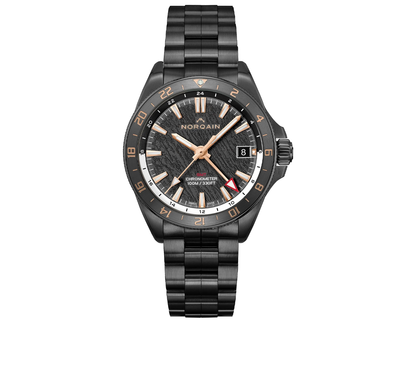 Часы Adventure Neverest GMT Glacier Black NORQAIN Adventure NNB1100BC1CG/BGL113/150BG - фото 1 – Mercury