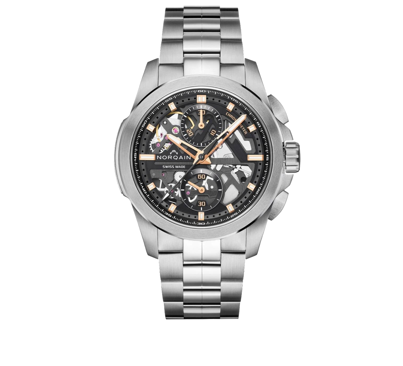 Часы Independence Skeleton Chrono NORQAIN Independence NN3200SC/B323/102SKC - фото 1 – Mercury