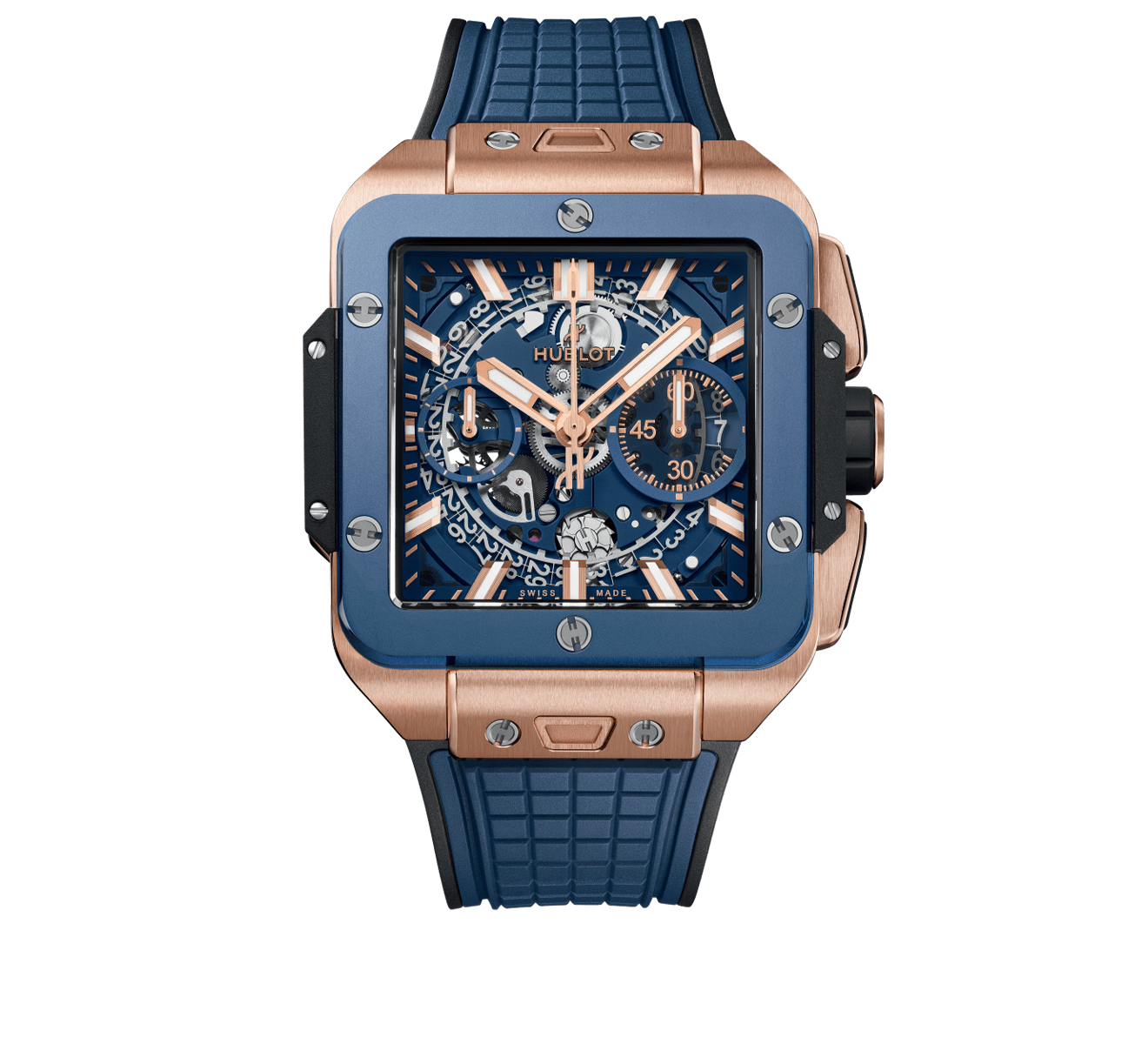 Часы Unico King Gold Ceramic HUBLOT Square Bang 821.OL.5180.RX - фото 1 – Mercury