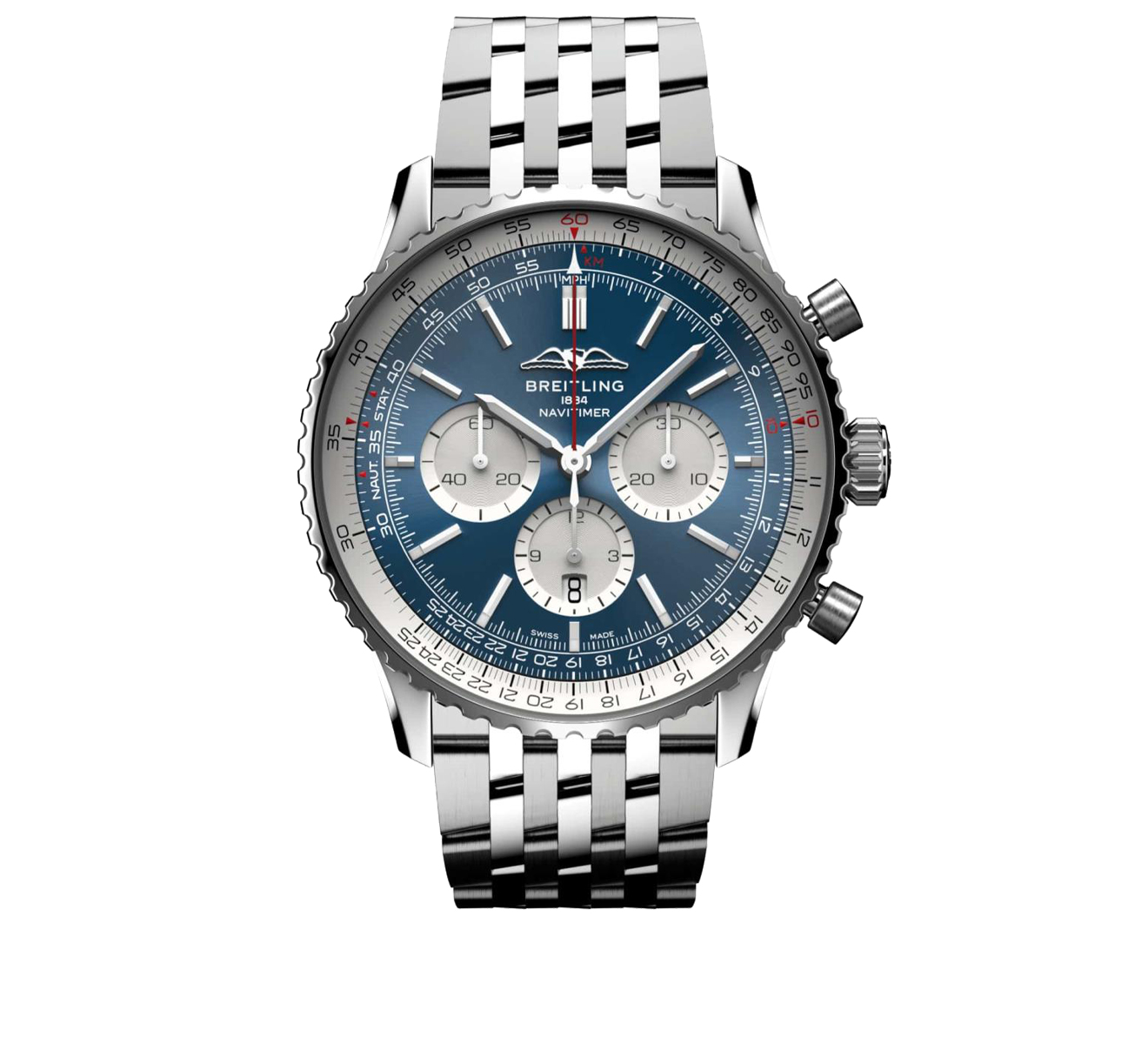 Часы Navitimer B01 Chronograph 46 Breitling Navitimer AB0137211C1A1 - фото 1 – Mercury