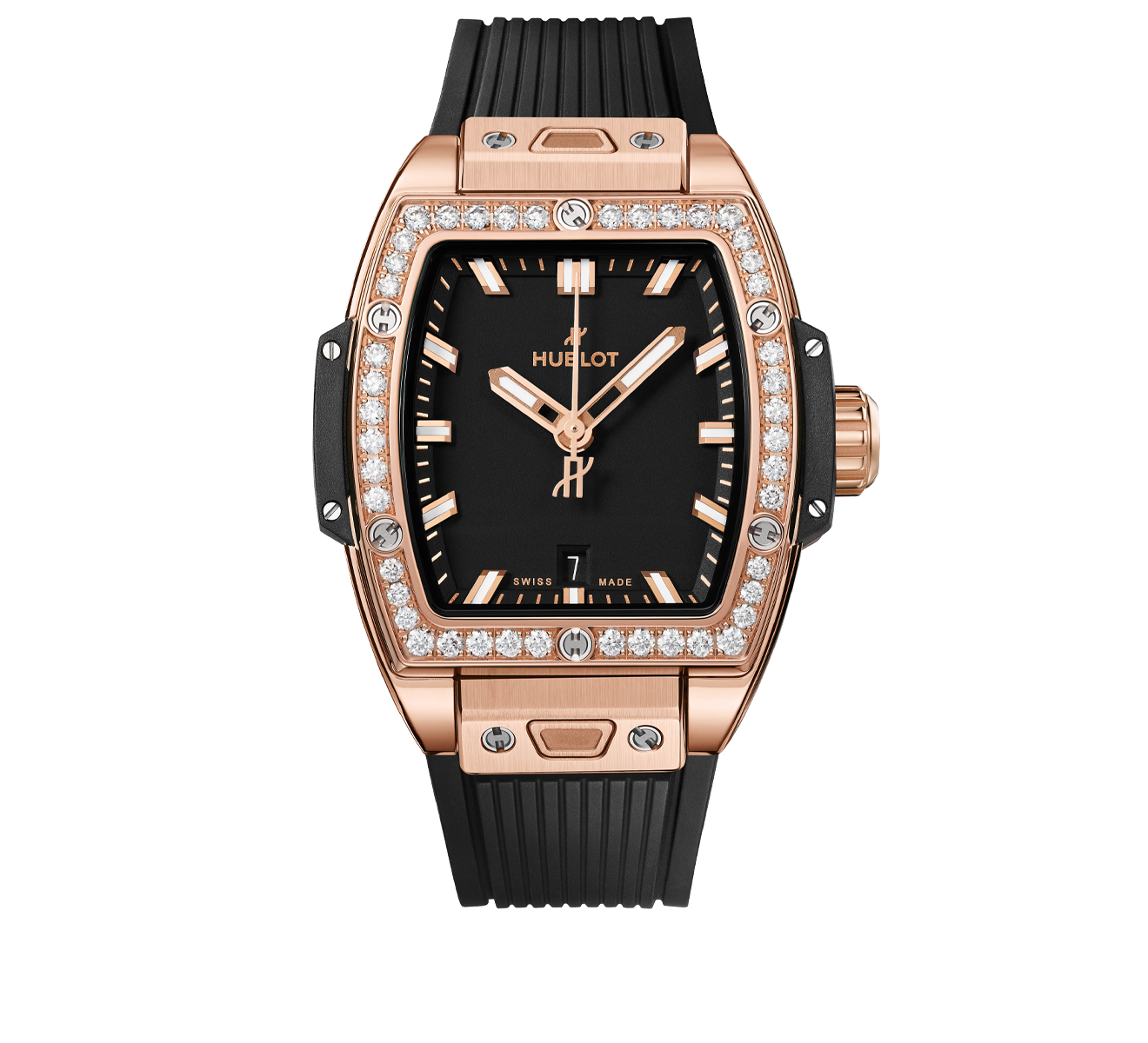 Часы Shaped Spirit of Big Bang King Gold Diamonds HUBLOT Spirit of Big Bang 682.OX.1180.RX.1204 - фото 1 – Mercury