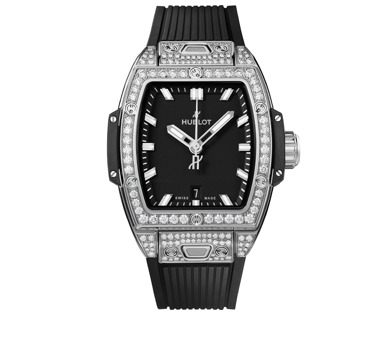 Часы Shaped Spirit Of Big Bang Steel Pave HUBLOT Spirit of Big Bang 682.SX.1170.RX.1604 - фото 1 – Mercury