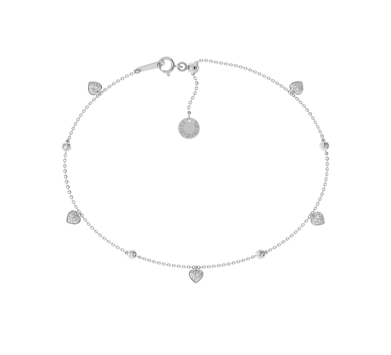 Браслет на ногу Serendipity Pave EJA0003W - фото 1 – Mercury