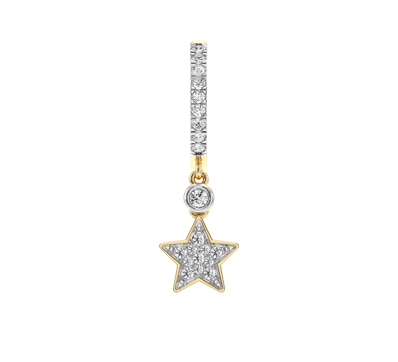 Серьга Serendipity Pave EJE0036Y - фото 2 – Mercury
