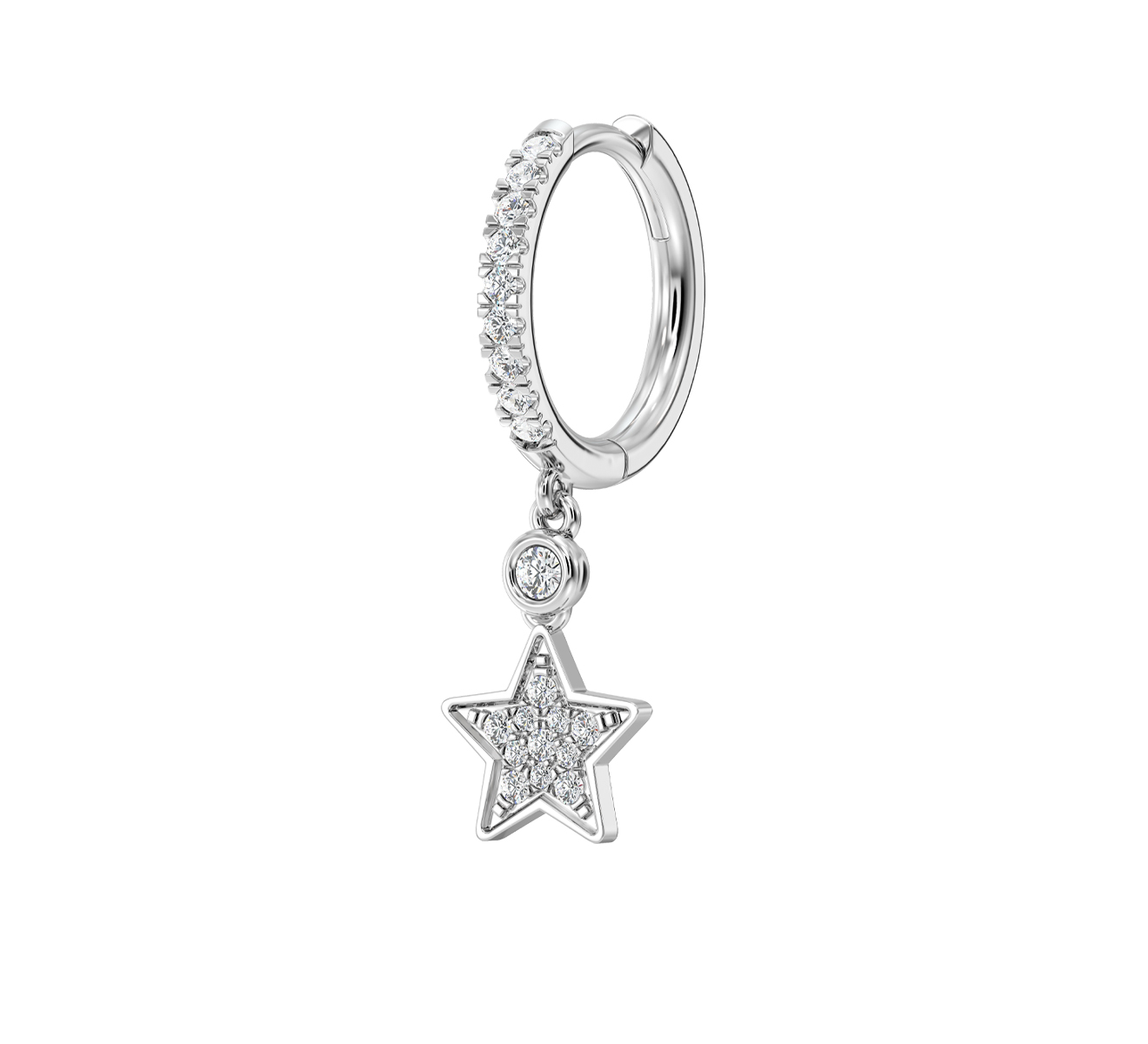 Серьга Serendipity Pave EJE0036W - фото 1 – Mercury