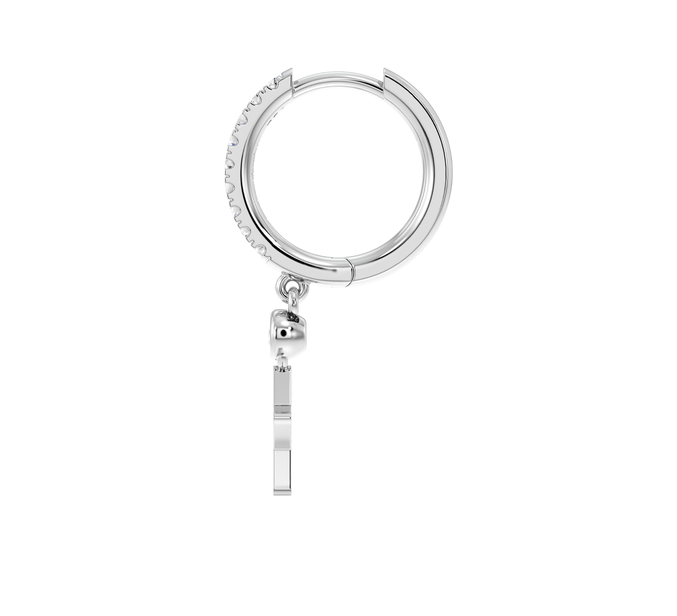 Серьга Serendipity Pave EJE0036W - фото 3 – Mercury