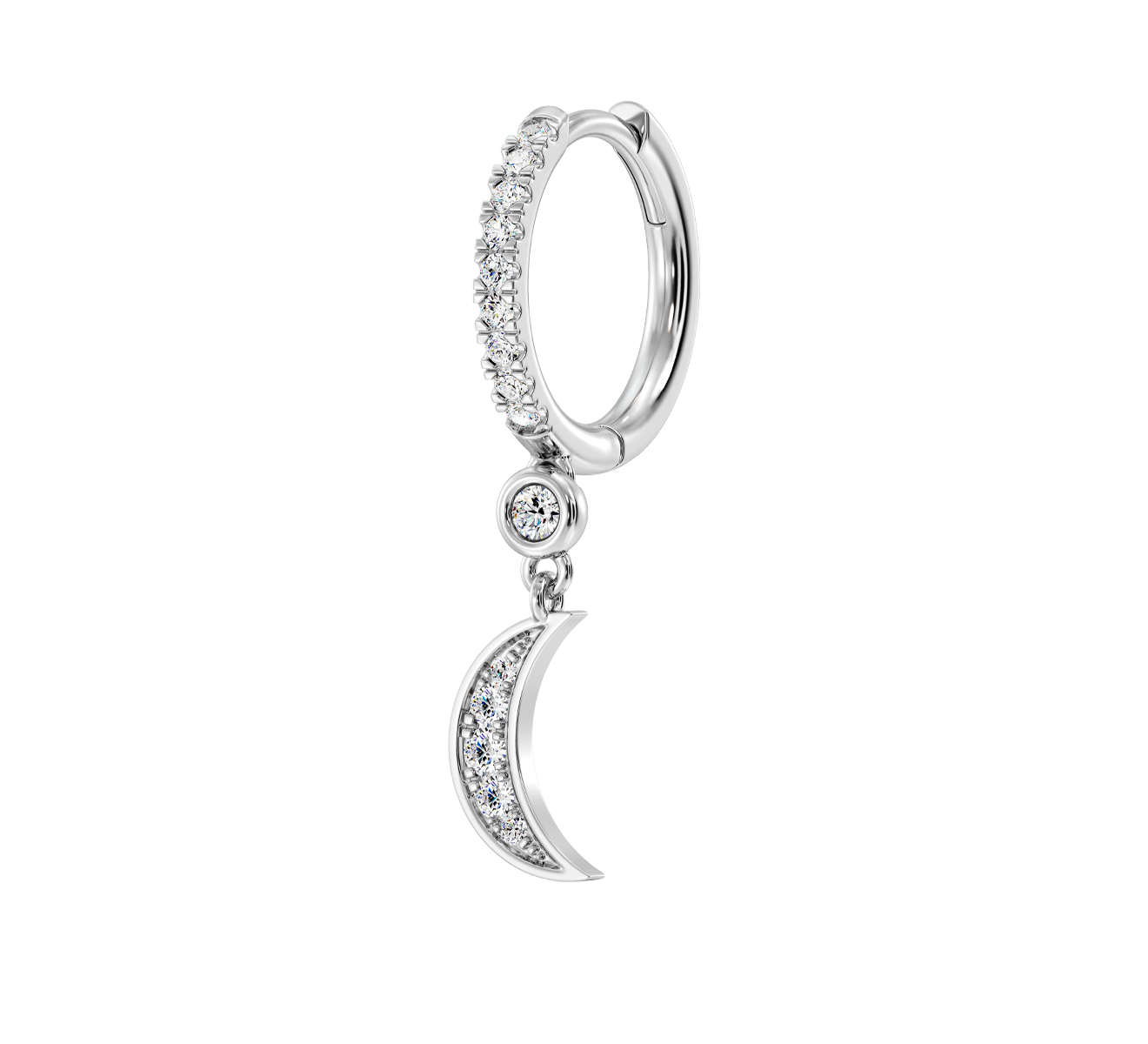 Серьга Serendipity Pave EJE0038W - фото 1 – Mercury