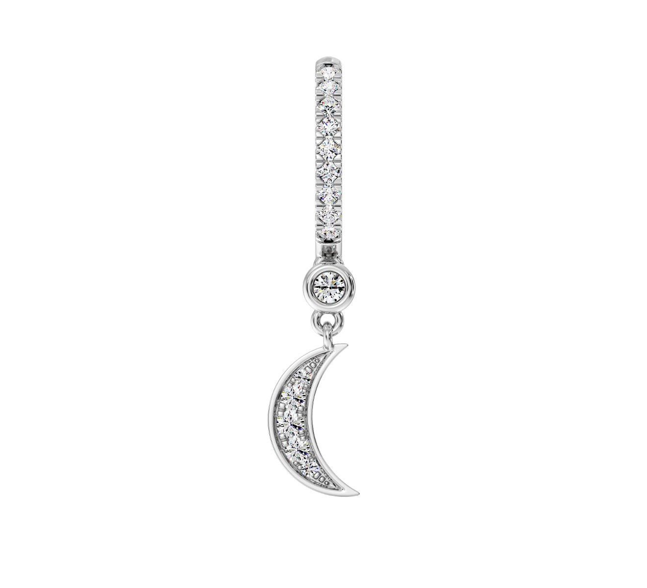 Серьга Serendipity Pave EJE0038W - фото 2 – Mercury