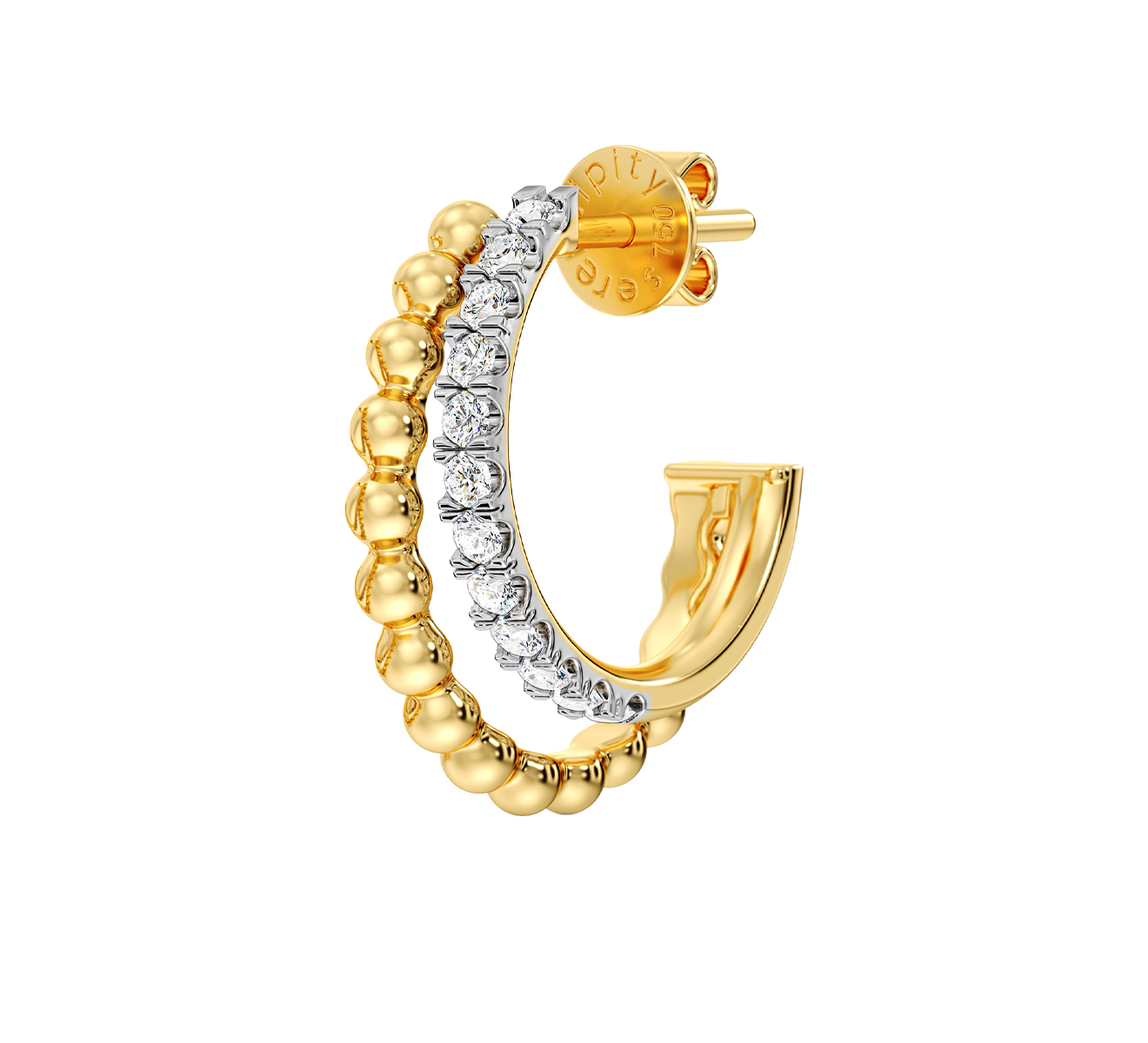 Серьга Serendipity Bubble EJE0045Y - фото 1 – Mercury