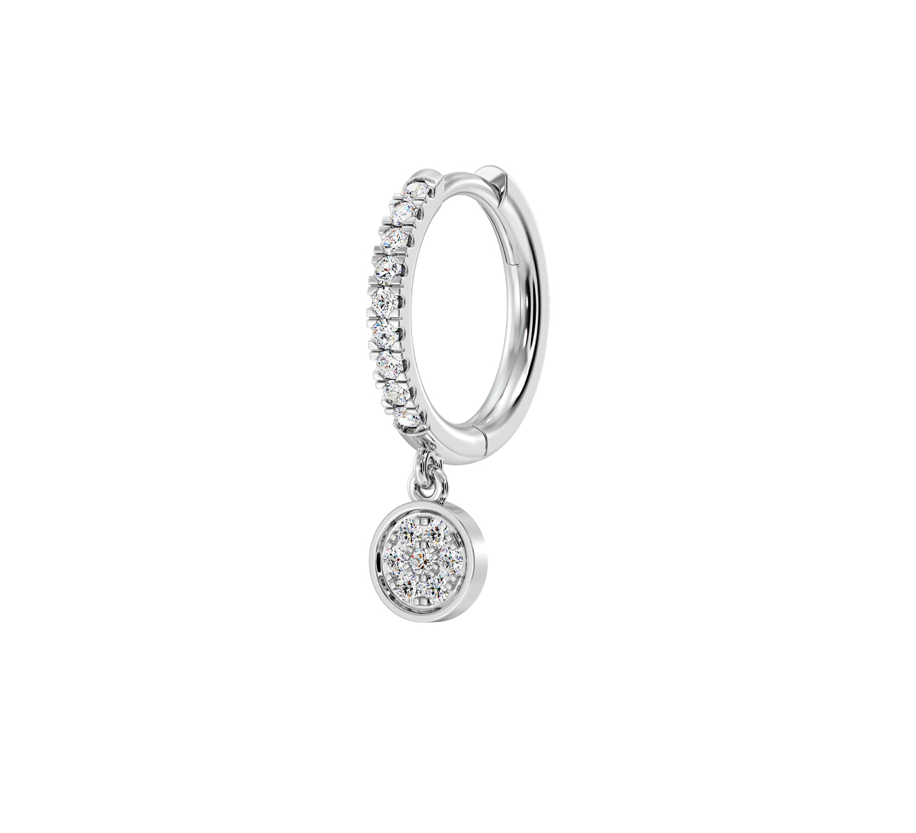 Серьга Serendipity Pave EJE0069W - фото 1 – Mercury