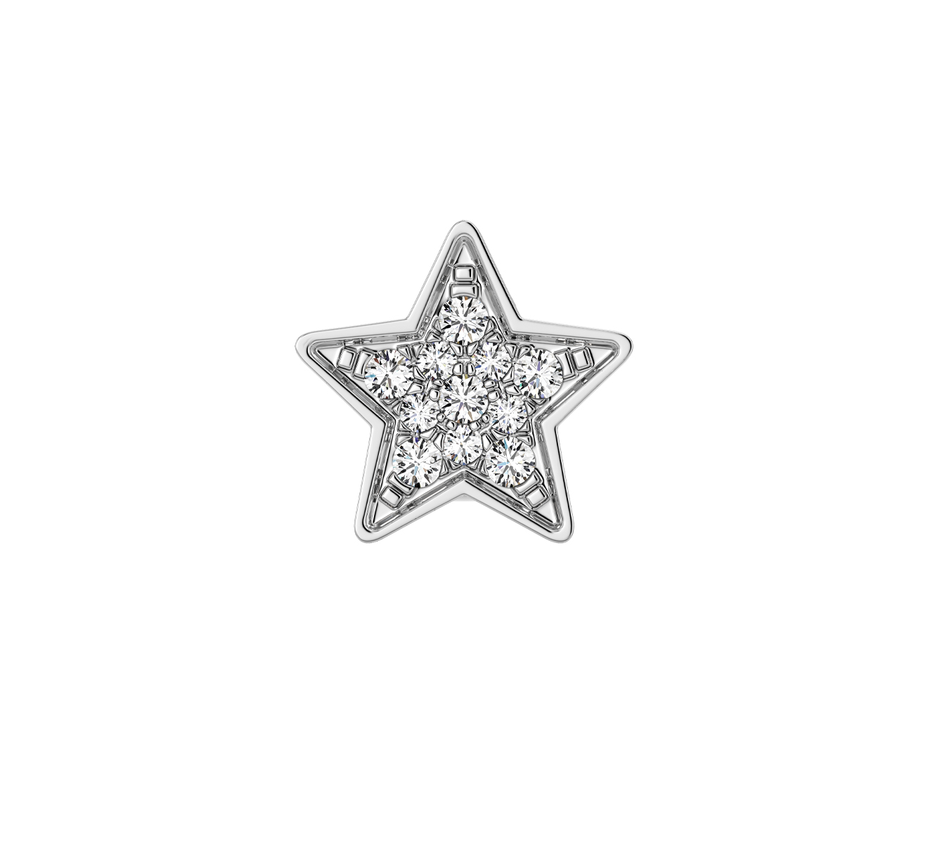 Серьга Serendipity Pave EJE0079W - фото 2 – Mercury