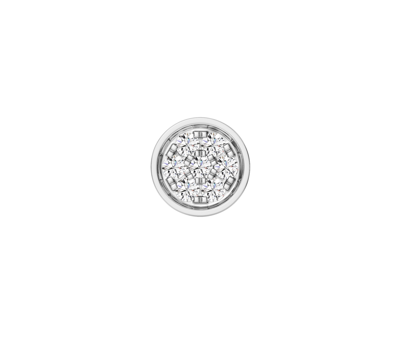 Серьга Serendipity Pave EJE0080W - фото 2 – Mercury