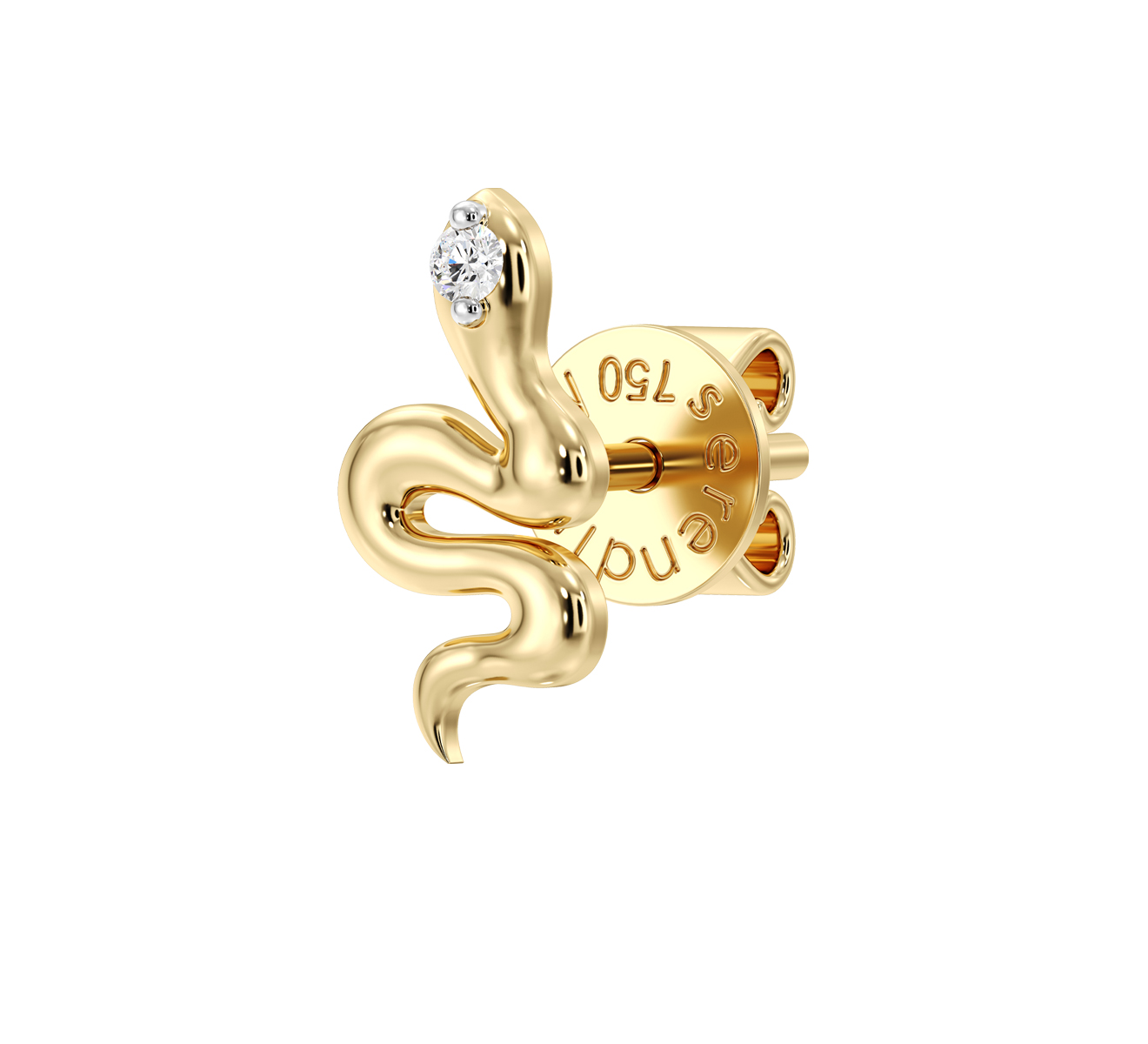 Серьга Serendipity Snake EJE0087Y - фото 1 – Mercury