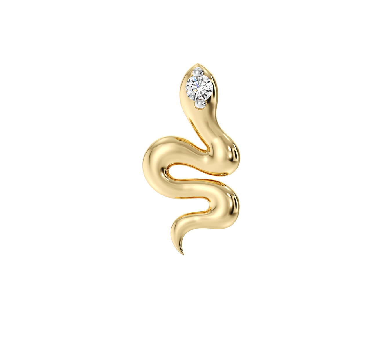 Серьга Serendipity Snake EJE0087Y - фото 2 – Mercury