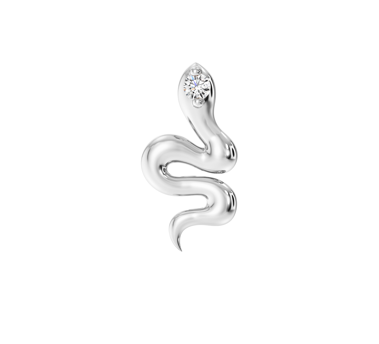 Серьга Serendipity Snake EJE0087W - фото 2 – Mercury
