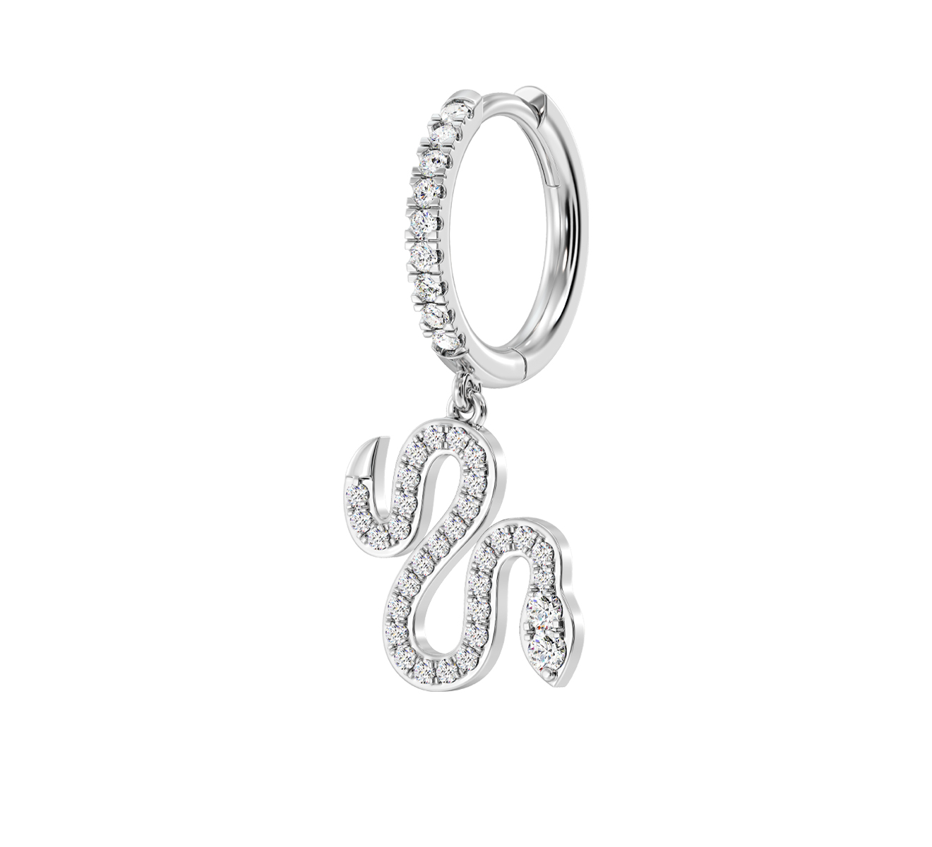 Серьга Serendipity Snake EJE0088W - фото 1 – Mercury