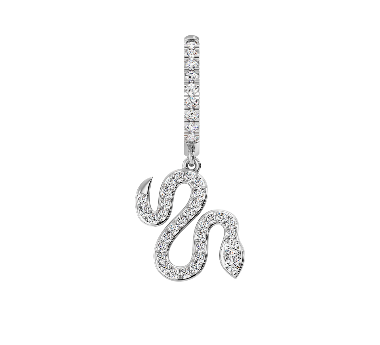 Серьга Serendipity Snake EJE0088W - фото 2 – Mercury