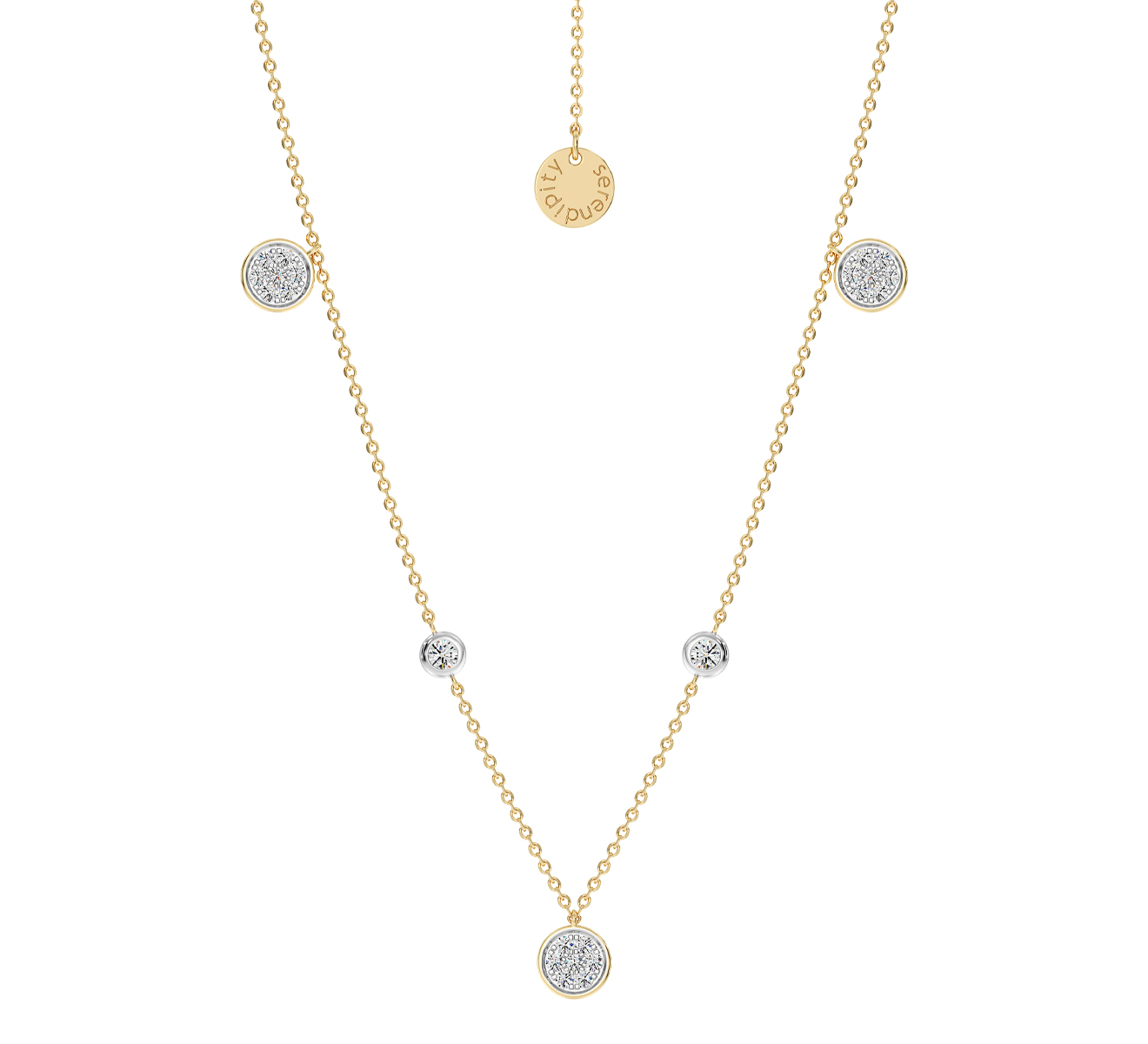 Колье Serendipity Pave EJN0028Y - фото 1 – Mercury